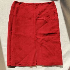 ⚓️✔️Red Wool Blend Pencil Skirt